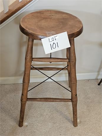 Vintage Union City Co Maple Wood Bar Stool