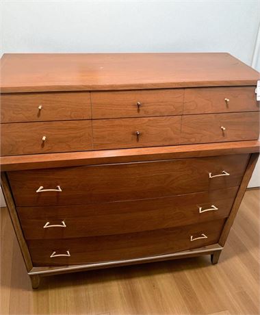 Mid-Century Modern Wood Highboy Dresser