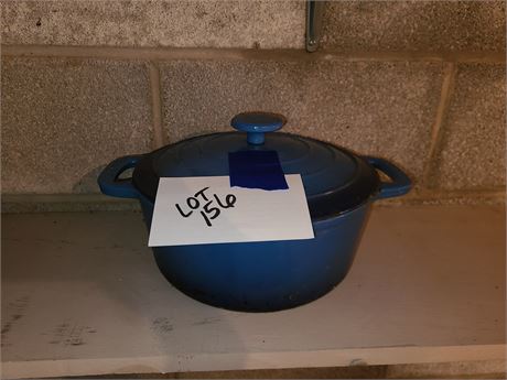 Heavy Blue Enamel Roaster with Lid