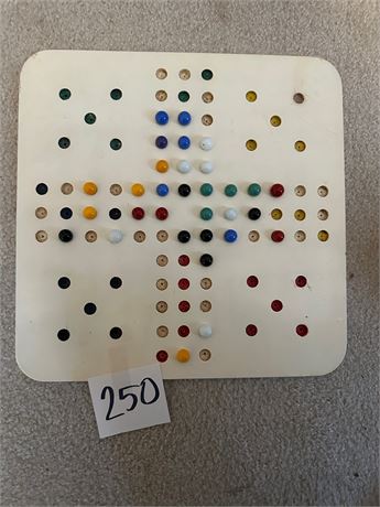 Vintage Marble Game with Marbles (some missing)