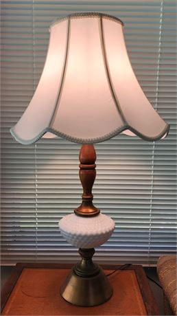 Brass/Milk Glass Lamp