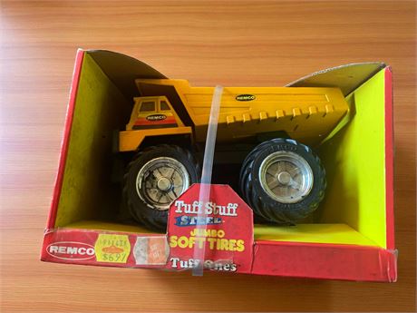 Remco Tuff Stuff Steel Jumbo Soft Tires Dump Truck In Original Box
