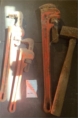 Rigid Pipe Wrenches & Steel Bush Masonry Hammer