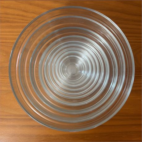 Arcoroc France Set of 9 Clear Glass Food Prep/Mixing Bowls