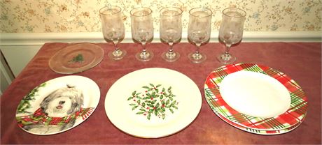 Christmas Plates, Glassware