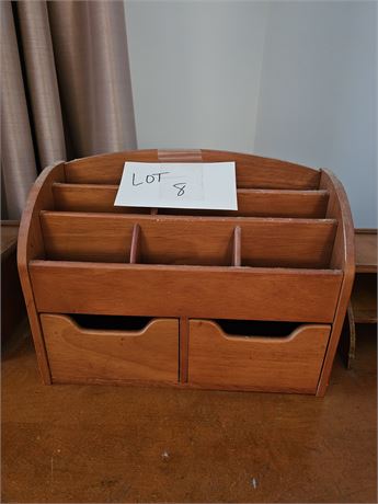 Solid Wood Desk Letter Box