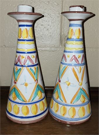 Vintage Italian 10" Candlestick Holders