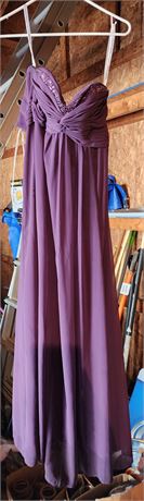 David's Bridal Purple Formal Gown