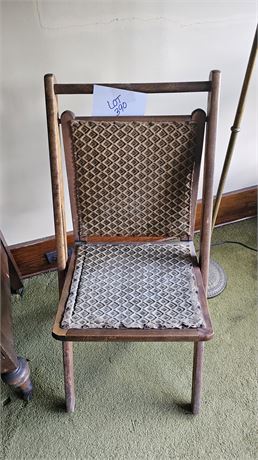 Antique Wood Folding Chair