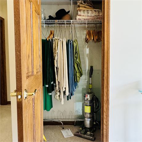 Entryway Closet Cleanout - Table Linens, Working Vacuum & More