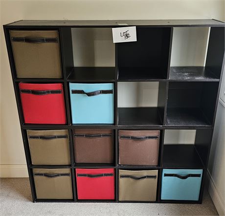 Cube Storage Unit / Shelf With Cloth Folding Bins