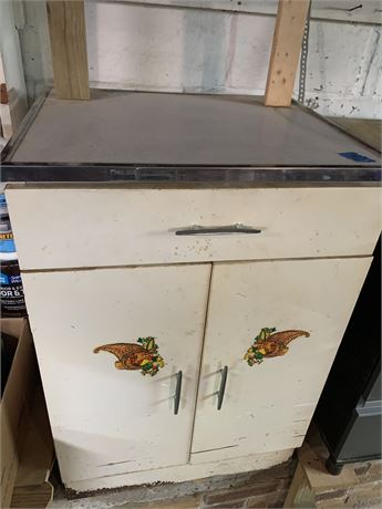 Vintage Mid Century Metal Kitchen Cabinet