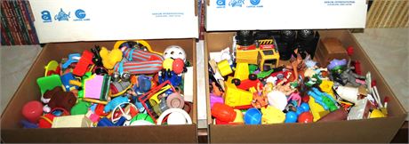 2 Boxes Of Small Miscellaneous Toys