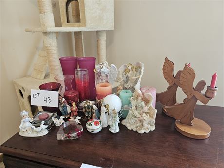 Mixed Angel & Candle Lot - Different Sizes & Styles