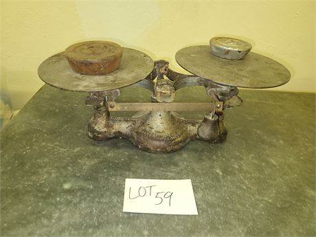 Detecto No#2 Cast Iron Balance Scale - Max Cap. 10lbs with Weights