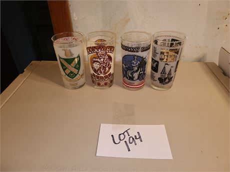 Kentucky Derby Glasses : 1967, 1970, 1976, & 1977