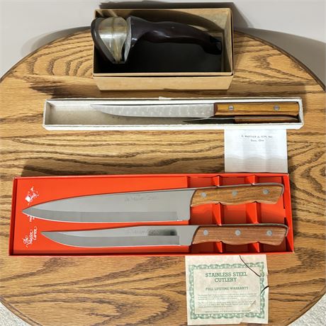 Vintage Cutlery and Knife Sharpener - E. Warther & Sons/Master Carvers