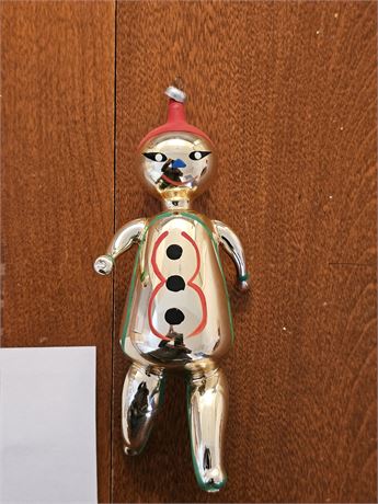 Vintage Blown Glass Italy Christmas Walking Character Ornament