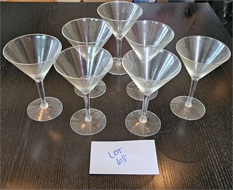 Clear Glass Martini Glasses