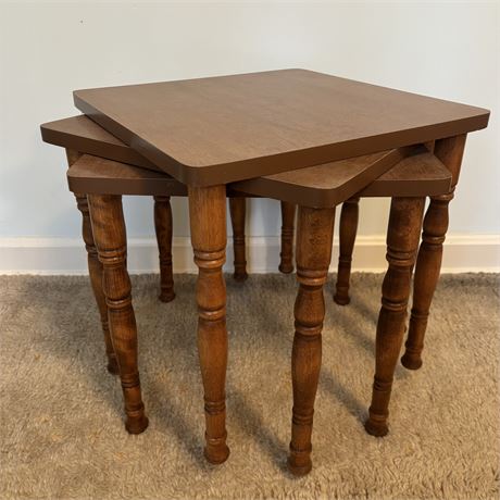 Set of 3 Wooden Stacking Accent/End Tables
