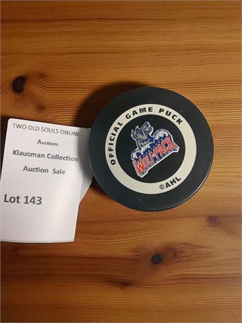 Wolf Pack AHL Official Game Puck