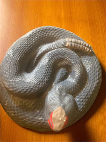 Ceramic Coiled Rattlesnake Figurine/Statuary