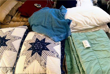 Pillow, Electric Blanket, Throw Blankets, Patchwork Quilt Shams & More