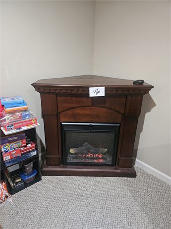 Electric Wood Corner Fireplace