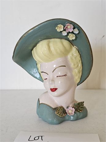 Vintage Glamor Girl Head Vase