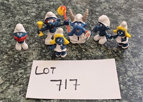 Original Vintage PVC Schleich Peyo Mixed Figurines Lot - 1980's Dates, Sizes