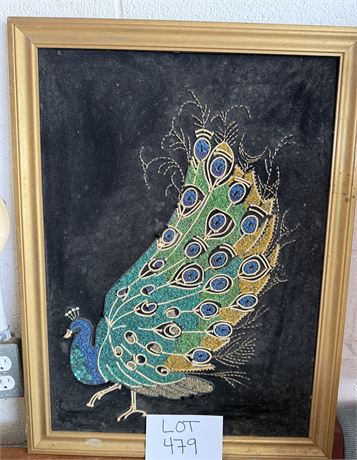 Peacock Velvet Art