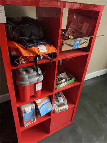 Red Plastic Shelving Unit (SHELF ONLY)