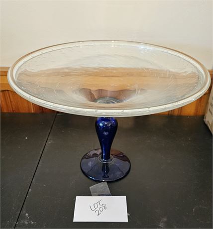 Footed Cobalt Blue Large Compote
