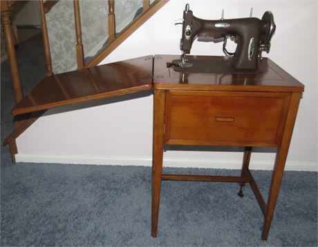 White Rotary Sewing Machine Table