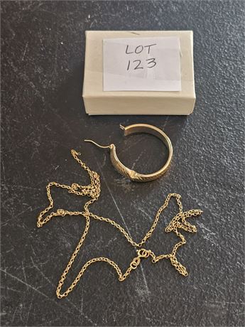 10K Gold Mixed Chain/Earring – Scrap Recovery Only – 1.9 dwt