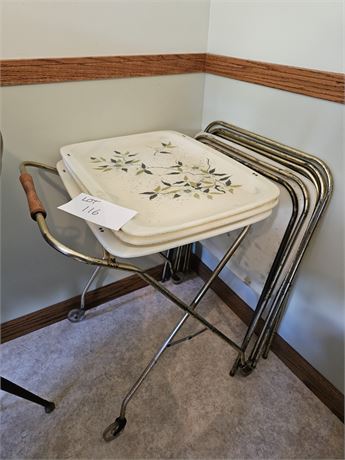 Vintage TV Tray Set