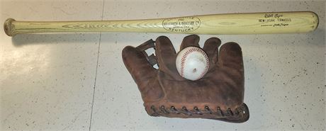 Baseball Bat, Glove, Baseball