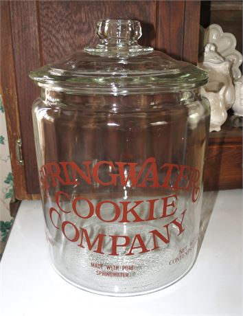 Springwater Cookie Co. Glass Cookie Jar