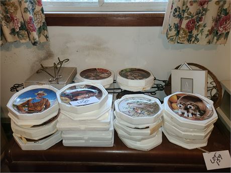 Collector Plate Lot : John Wayne / Franklin Mint / Beagles / Birds & More