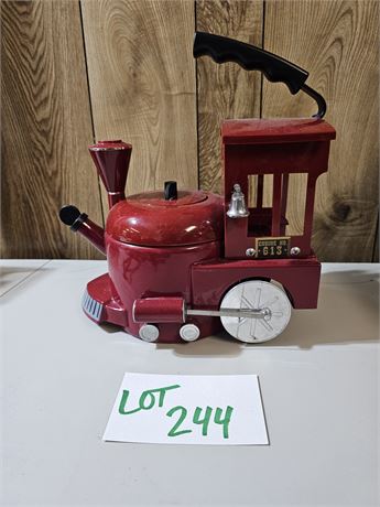 Red Train Teapot