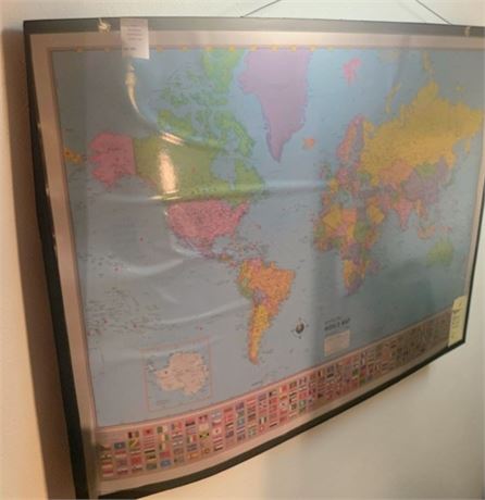 American Map World Map By Hammond Laminated Political World Wall Map
