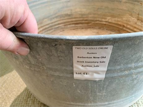 Galvanized Metal Wash Tub Lot of 2