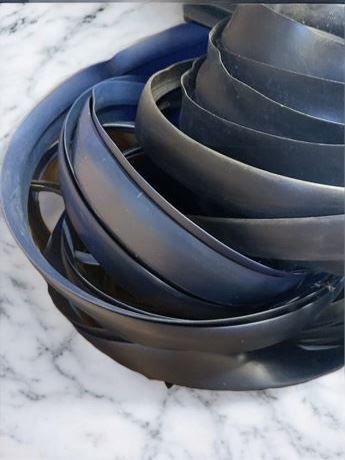 Floor Edging/Transition Box In Black and Blue Colors
