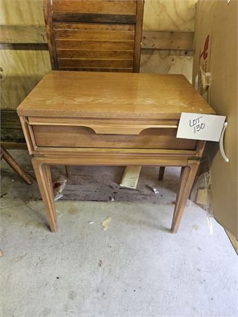 Vintage Wood End Table