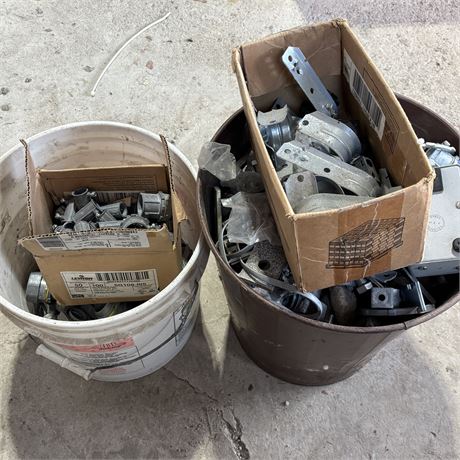 Lot of Mixed Metal Electrical/Comms Hardware & More