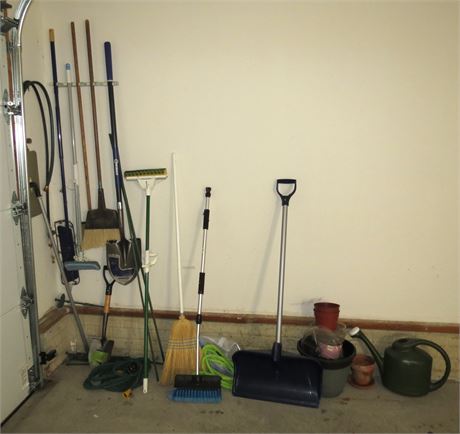 Garage Corner Cleanout: Tools, Hoses, Etc