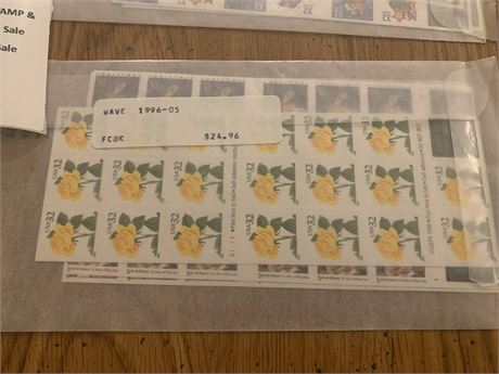 2 US Postal Stamp Sealed Packs 1996 Nature Scenes, Ancient Art & More