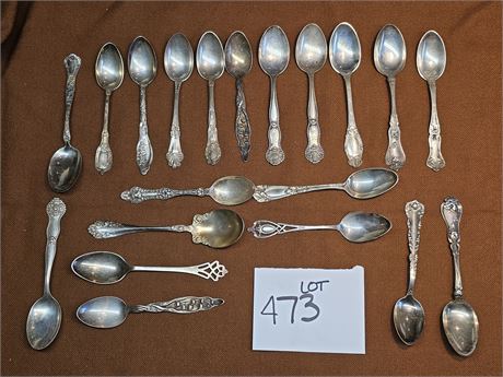 Sterling Mixed Fancy Flatware Spoons - Mixed Makes & Patterns