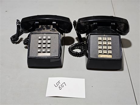 Vintage Push Button Desk Phones