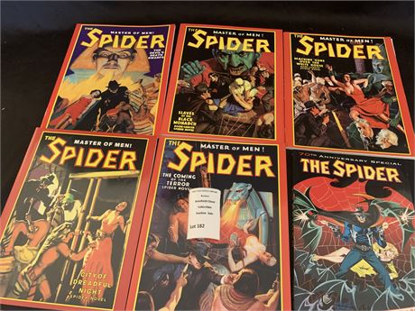 Spider Master of Men Book Lot of 6 - Vintage